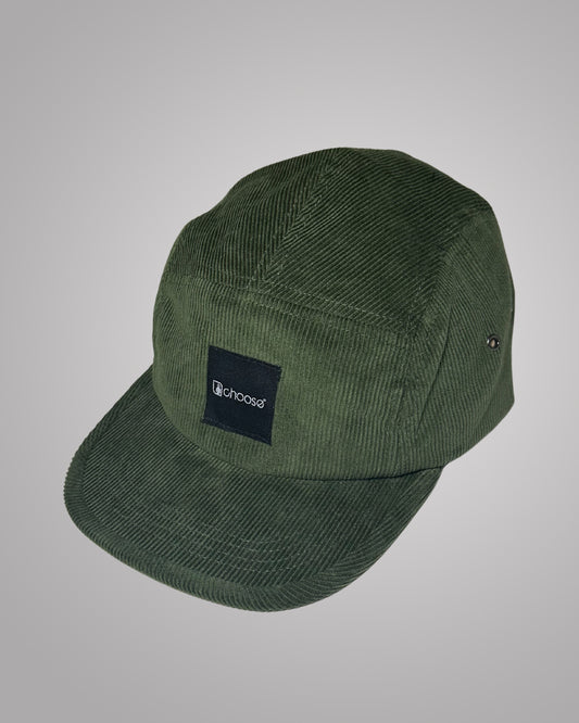 5 PANEL CAP - Olive Green